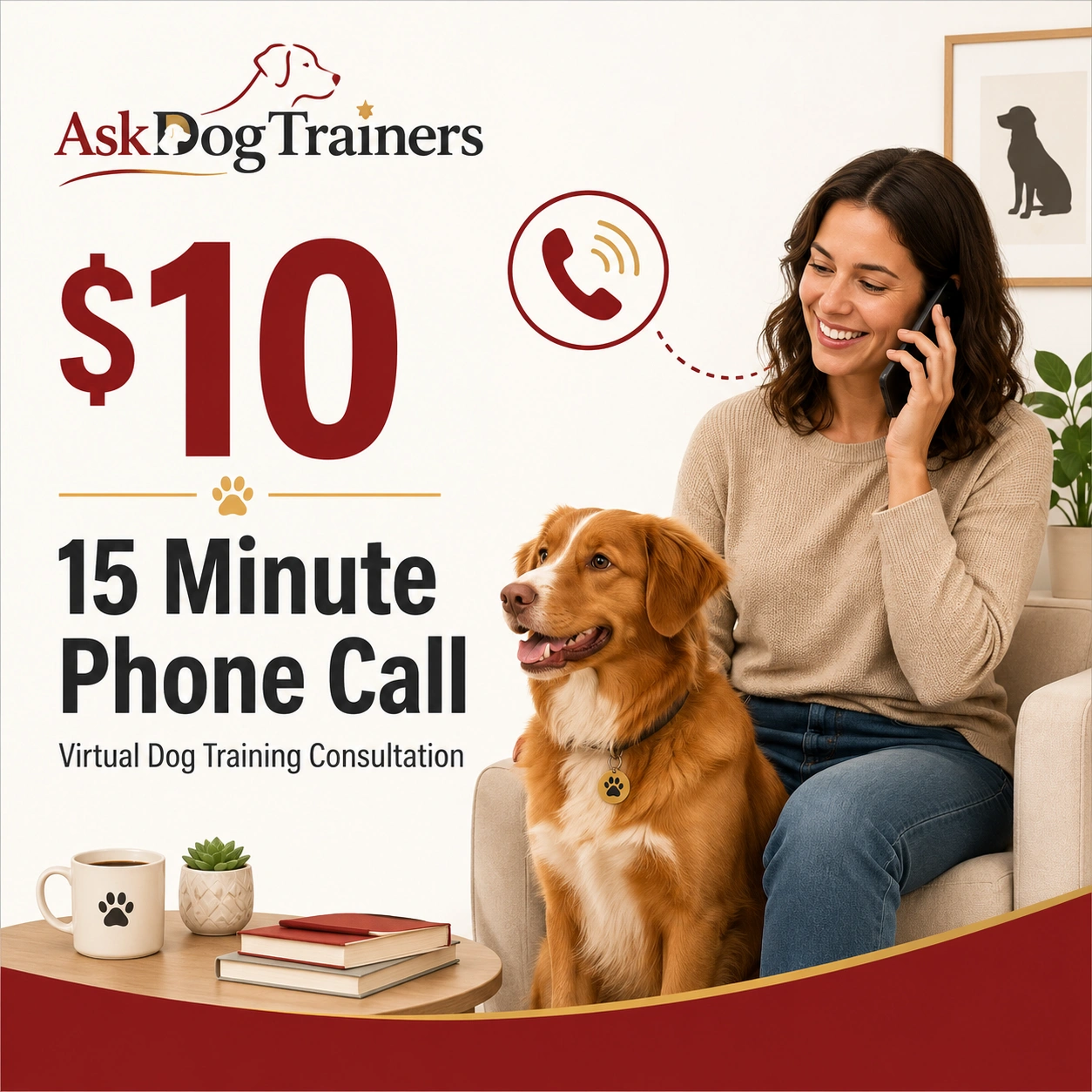 15 minute phone call virtual dog training consultation