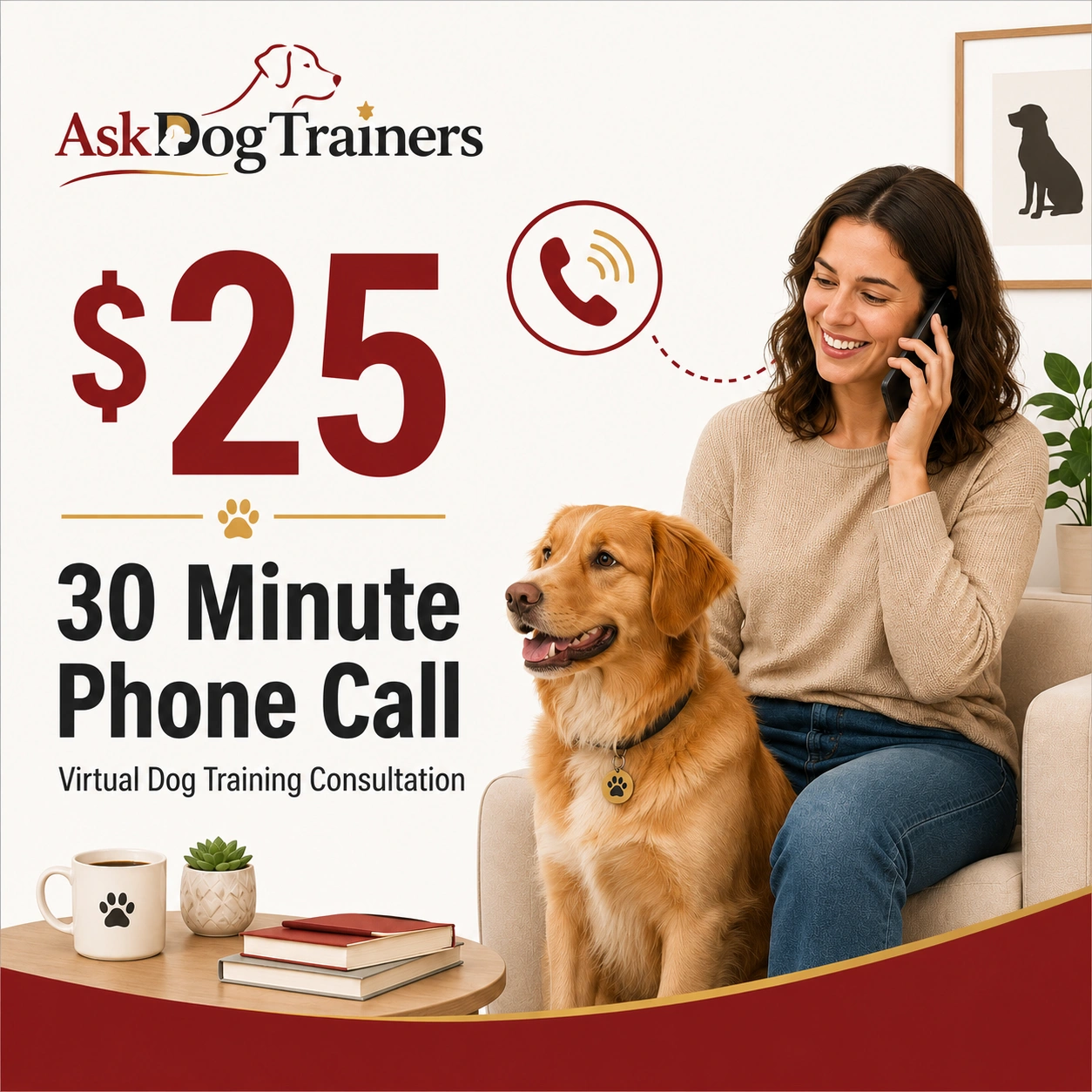 30 minute phone call virtual dog training consultation
