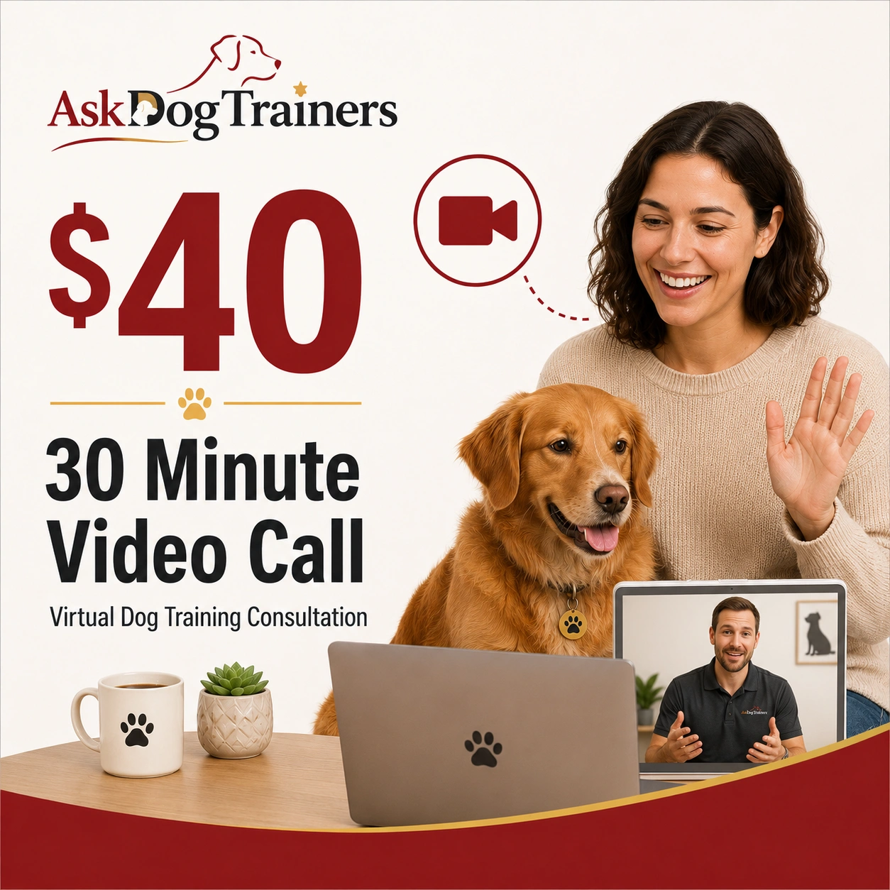 30 minute video call virtual dog training consultation