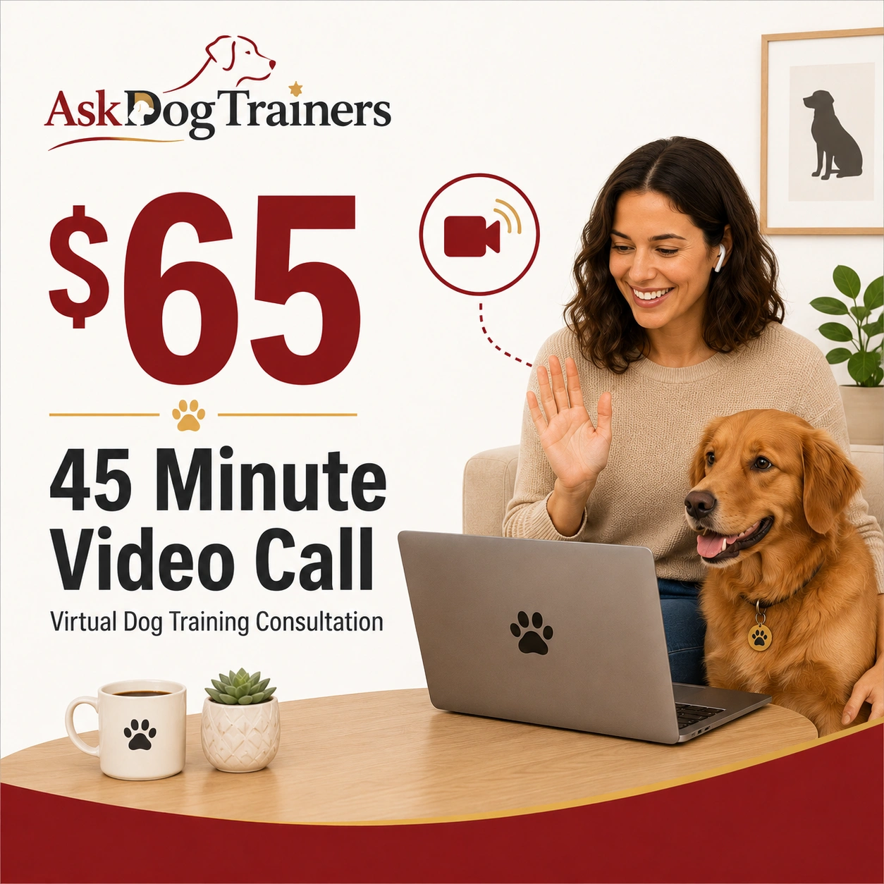 45 minute video call virtual dog training consultation