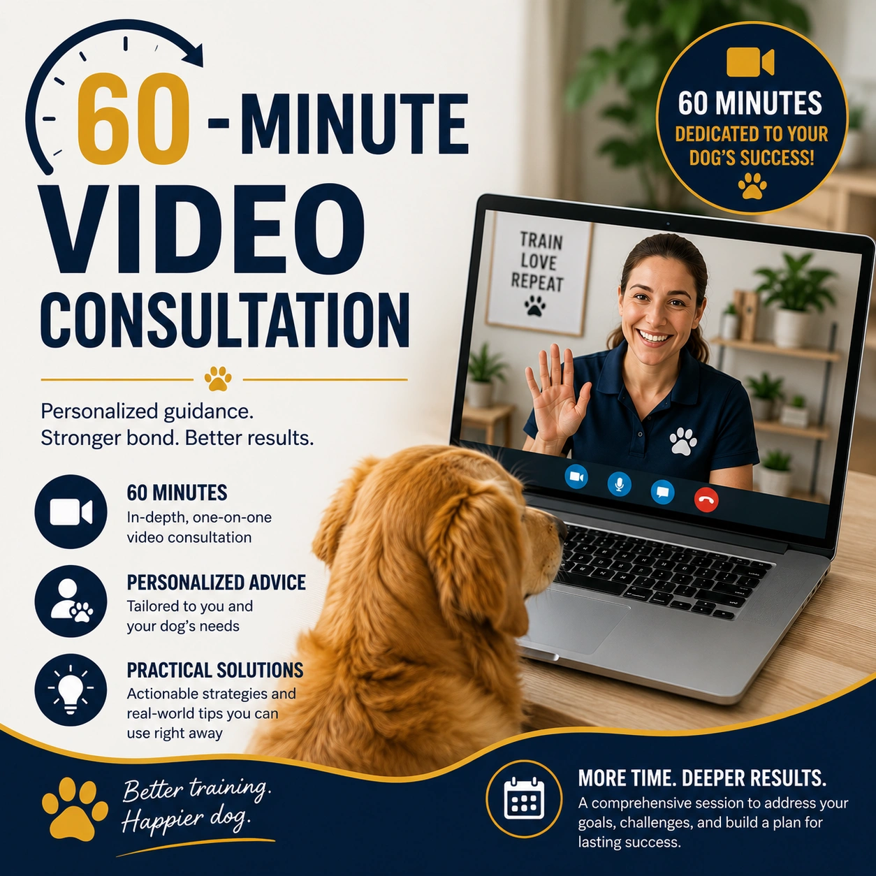 60-Minute Virtual Dog Training Intensive