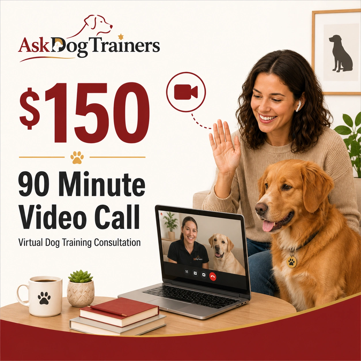 90 minute video call virtual dog training consultation